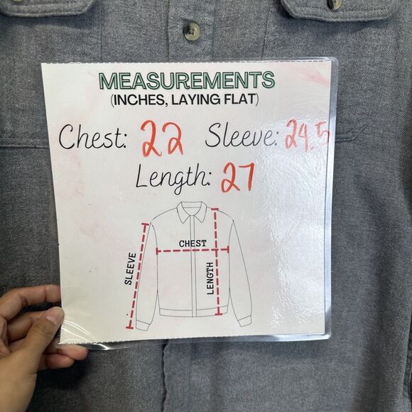 Woolrich Chamois Shirt Men’s Large Gray Long Sleeve Button Up Long Sleeve Cotton - Picture 5 of 11